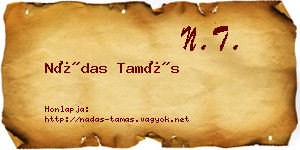 Nádas Tamás névjegykártya