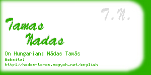 tamas nadas business card
